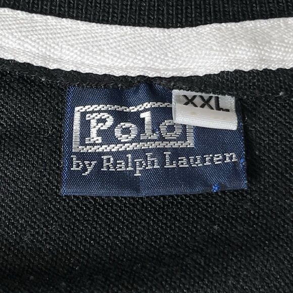 Vintage Polo Ralph Lauren Men XXL Red Big Pony #3 Black Short Sleeve Shirt - Picture 7 of 10